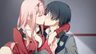 😘 Zero Two Darling in the Franxx Anime, Kuss, Romantik, Zero Two, Darling in the Franxx telegram sticker