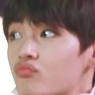 👀 kpop, asiático, idol, fofo, meme, expressão, pessoa whatsapp sticker