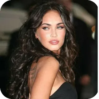 💇 Megan Fox actress, celebrity, woman, portrait, beautiful telegram sticker
