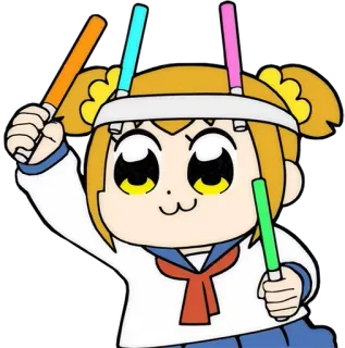🎉 Popuko Pop Team Epic anime, manga, popuko, pop team epic, kawaii, cute telegram sticker