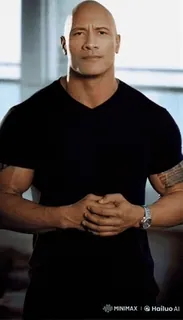 🤩 Dwayne Johnson ator, The Rock, músculo, homem whatsapp sticker