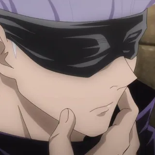 🤍 Satoru Gojo Jujutsu Kaisen anime, gojo, satoru, blindfold, sorcerer telegram sticker