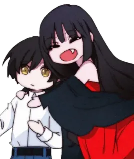 🫂 Anime, Dibujos animados, Lindo, Pareja, Personajes, Amistad whatsapp sticker