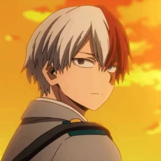 🥢 Shoto Todoroki My Hero Academia Anime, Postać, Todoroki, Shoto, My Hero Academia, Quirk, Lód, Ogień telegram sticker