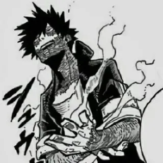 ⚡️ Dabi My Hero Academia 다비, 나의 히어로 아카데미아, 애니메이션, 만화, 빌런, 불 telegram sticker