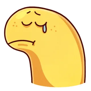😢 Emoji, Sedih, Menangis, Kartun, Kuning, Air mata telegram sticker