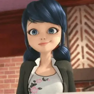 😊 Marinette Dupain-Cheng Miraculous: Tales of Ladybug & Cat Noir dibujos animados, animado, chica, Marinette, Miraculous Ladybug telegram sticker