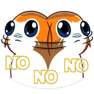 👎 NO NO NO hamster, animal, cute, negative, rejection, disapproval, cartoon, no telegram sticker