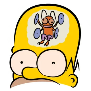 😶 Homer Simpson The Simpsons Homer Simpson, Os Simpsons, Desenho animado, Engraçado, Mente maluca, Humor telegram sticker