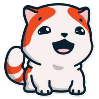 😃 кот, котенок, домашнее животное, милый, животное, мультфильм telegram sticker