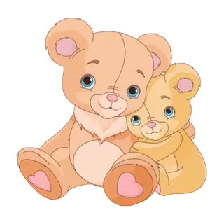 😘 osito de peluche, osos, lindo, dibujos animados, tierno, juguete, animal whatsapp sticker