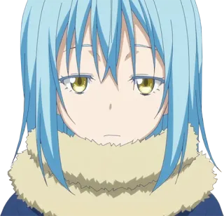 😐 Rimuru Tempest That Time I Got Reincarnated as a Slime Anime, Manga, Rimuru Tempest, Slime, Isekai, Fantasy telegram sticker