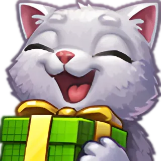 ✨ cat, gift, animal, cute, cartoon, present, holiday telegram sticker