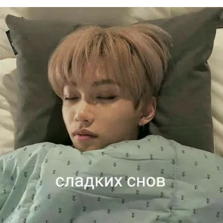 😌 сладких снов 睡觉, 睡眠, 晚安, 好梦, kpop telegram sticker