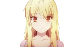 😏 anime, dziewczyna, blondynka, słodkie telegram sticker