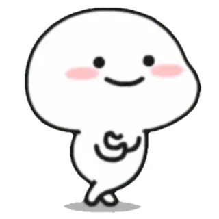 😀 lucu, kawaii, sederhana, putih, karakter telegram sticker