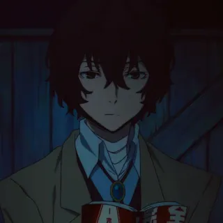 🖤 Osamu Dazai Bungou Stray Dogs Anime, Manga, Dazai, Bungou Stray Dogs, Charakter, Japanisch, Porträt whatsapp sticker