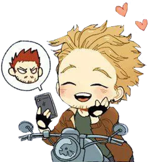 ❤️ Hawks My Hero Academia anime, manga, hero, pro hero, keigo takami, motorcycle whatsapp sticker
