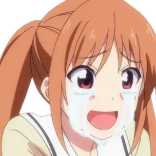 👩 Anime, Desenho animado, Triste, Chorando, Lágrimas, Menina telegram sticker