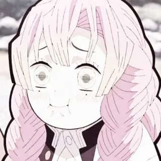 🌸 Mitsuri Kanroji Demon Slayer Anime, Demon Slayer, Mitsuri Kanroji, Mignon, Autocollant, Manga telegram sticker