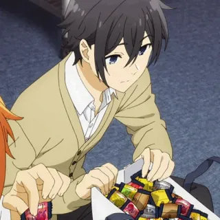 🌚 Izumi Miyamura Horimiya Anime, Personaje, Dulces, Caja, Dibujos animados, Izumi Miyamura, Horimiya telegram sticker