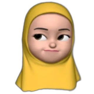 😒 мультфильм, аватар, хиджаб, мусульманин telegram sticker