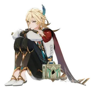 😨 Kaveh Genshin Impact Anime, Video game, Genshin Impact, Kaveh, Masculino, Personagem telegram sticker