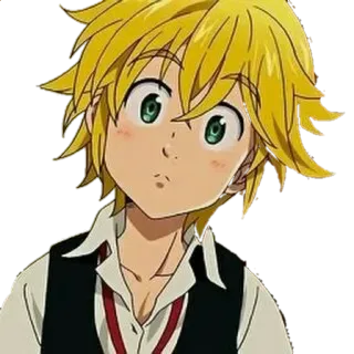 😕 Meliodas The Seven Deadly Sins anime, cartoon, Meliodas, The Seven Deadly Sins, character telegram sticker