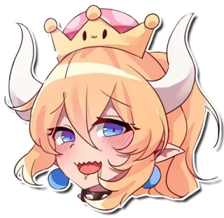 🤤 Bowsette Bowsette, Anime, Mangá, Video game telegram sticker