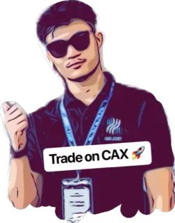 👍 Trade on CAX бизнес, торговля, инвестиции, финансы, крипто telegram sticker