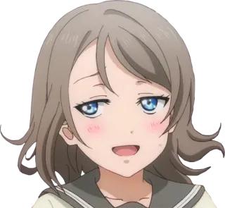 😏 anime, cartoon, girl, smile, face telegram sticker