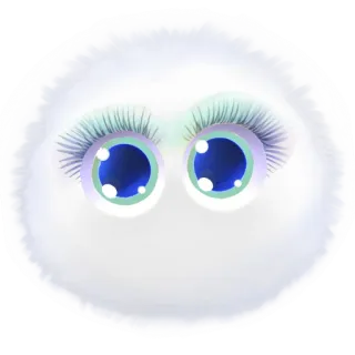 💖 mono, ojos, pestañas, kawaii, dibujos animados telegram sticker