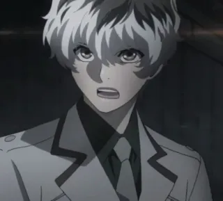 😬 Haise Sasaki Tokyo Ghoul Anime, Charakter, Weiße Haare, Tokyo Ghoul, Haise Sasaki whatsapp sticker