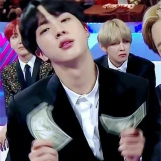 ☁️ kpop, tiền, jin, bts, giải trí, thần tượng telegram sticker