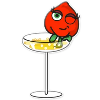 🥂 pfirsich, martini, getränk, cocktail, frucht telegram sticker