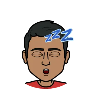 😴 ZZZ ง่วง, นอนหลับ, เหนื่อย, zzz, การ์ตูน, bitmoji telegram sticker