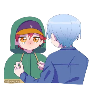 ❤️ Anime, Manga, Niedlich, Freundschaft, Sticker, Emotional, Hoodie telegram sticker