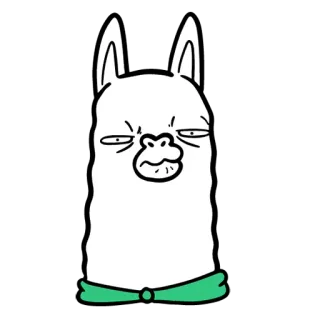🤨 lhama, animal, desenho animado, engraçado, fofo, meme whatsapp sticker