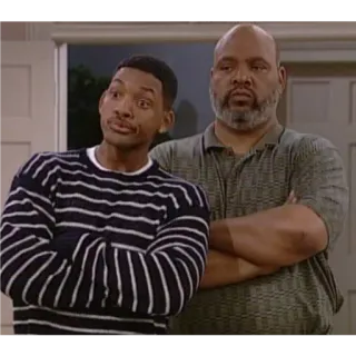 🙂 Will Smith The Fresh Prince of Bel-Air Will Smith, The Fresh Prince of Bel-Air, 90s TV, sitcom, Uncle Phil, television, NBC telegram sticker