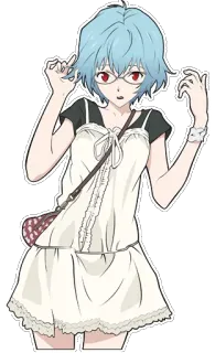 👗 Rei Ayanami Neon Genesis Evangelion Аниме, Рей Аянами, Евангелион, Мультфильм, Персонаж whatsapp sticker