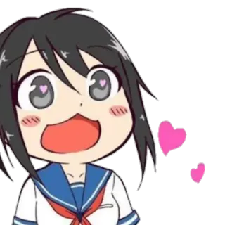 😍 animé, dessin animé, coeurs, amour, mignon telegram sticker