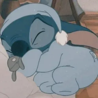😴 Stitch ง่วง, น่ารัก, ดิสนีย์, การ์ตูน, สติทช์, ลีโล่แอนด์สติทช์, นอนหลับ, ชุดนอน telegram sticker