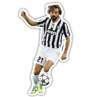 🔢 Andrea Pirlo футбол, футболист, спортсмен, итальянец, спорт telegram sticker
