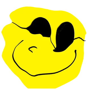 😎 ยิ้ม, หน้า, สีเหลือง, อีโมจิ telegram sticker