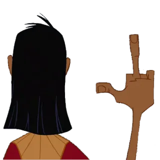 🖕 dedo do meio, gesto ofensivo, desenho animado telegram sticker