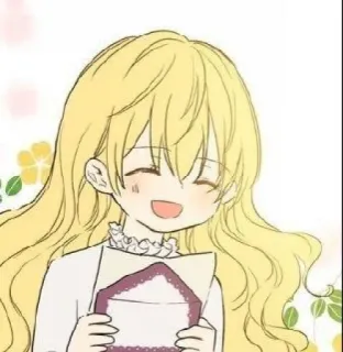 🌻 cartoon, character, anime, girl, cute, smiling whatsapp sticker