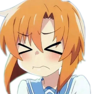 😓 动漫, 女孩, 卡通, 情绪, 生气, 沮丧 telegram sticker