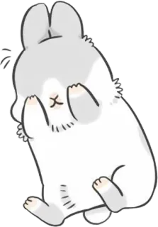 🙈 królik, zajączek, słodki, zwierzę, kreskówka telegram sticker