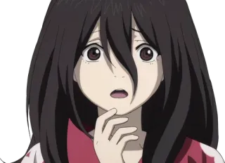 🤭 anime, sad, girl, character whatsapp sticker