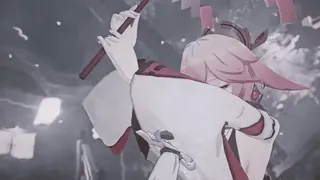 🔨 Yae Miko Genshin Impact Videojuego, Personaje, Anime, Genshin Impact, Yae Miko whatsapp sticker